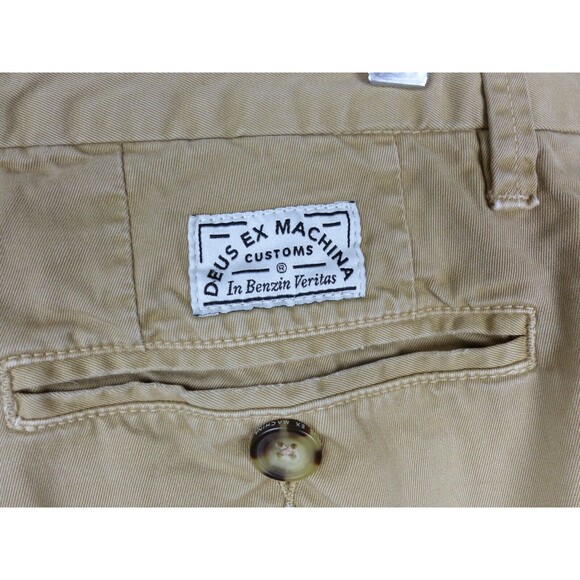 Deus Ex Machina Chino Shorts Mens 36X9 Khaki Tan Cotton DMS23324 Preppy Golf - Picture 11 of 14